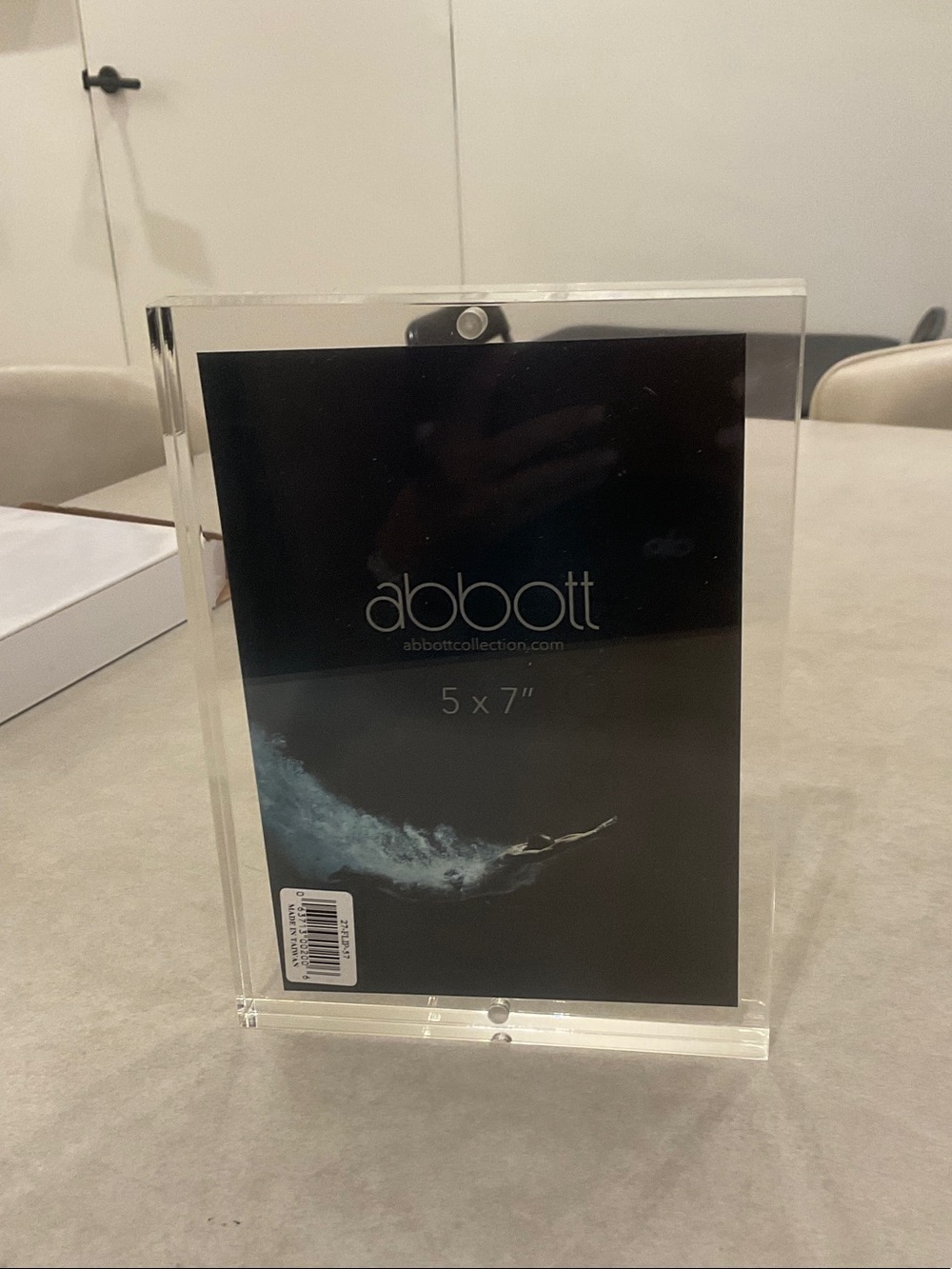 Abbott Clear Acrylic 5x7 Photo Frame - Clear
